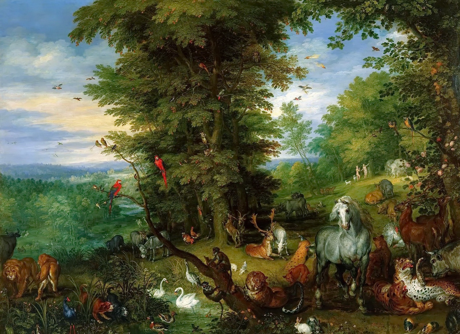 Ян Брейгель Старший. Адам и Ева в Эдемском саду. 1615.